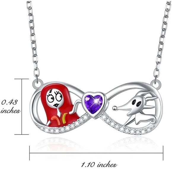 Nightmare Before Christmas Sally & Dog Sterling Silver Necklace - Picture 6 of 7